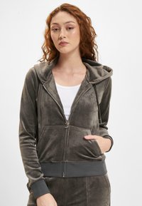 Juicy Couture ROBERTSON CLASSIC - Mikina so zipsom - raven