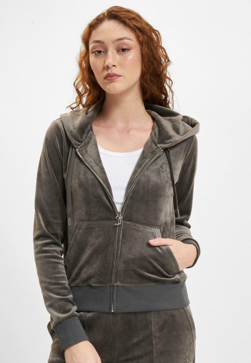 Juicy Couture ROBERTSON CLASSIC - Mikina so zipsom - raven