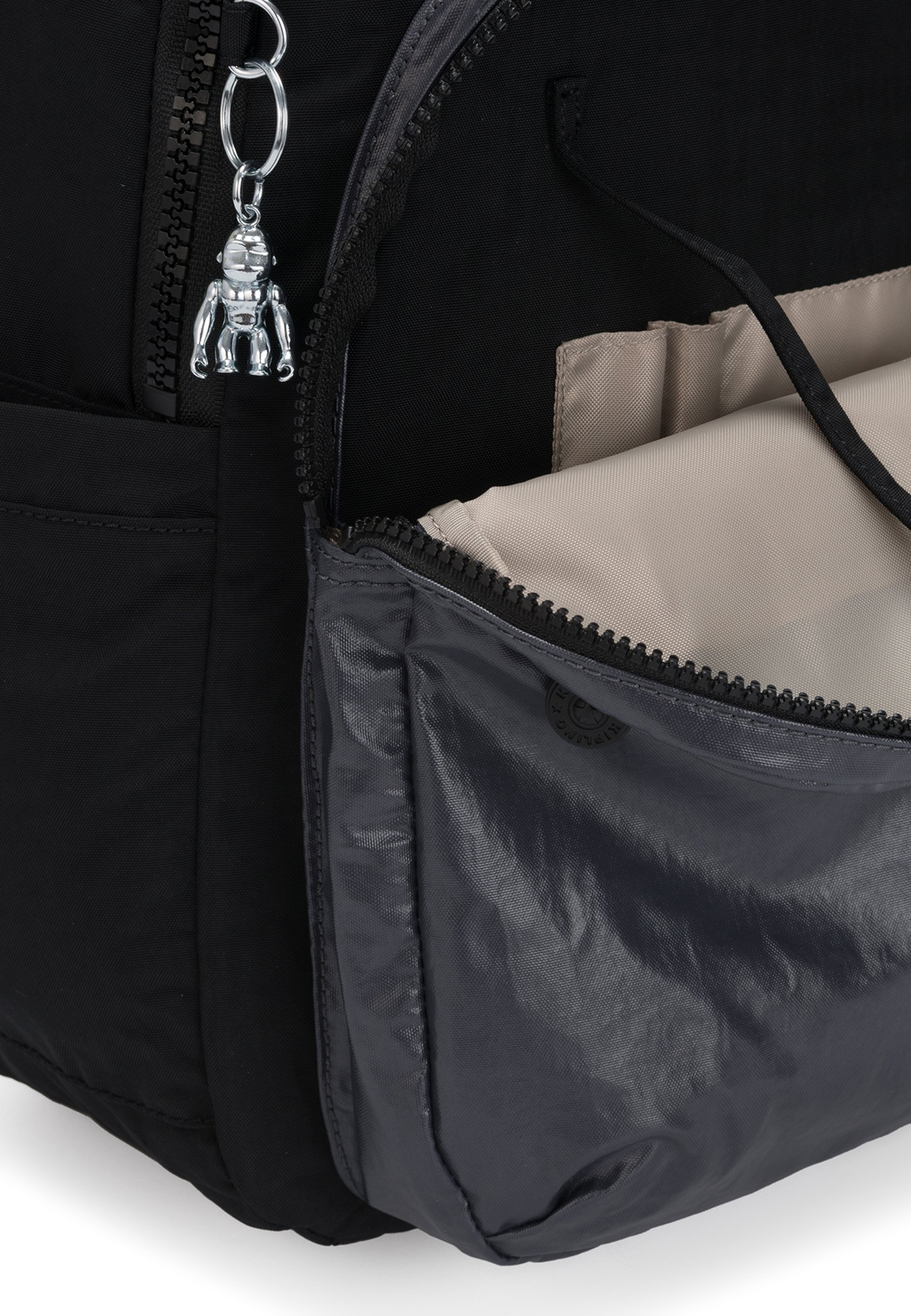 Kipling SEOUL - Mochila escolar - black met bl/negro metalizado - Zalando.es