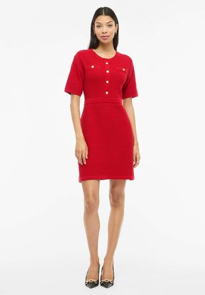 VITRUT O-NECK SHORT - Robe pull - pompeian red