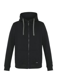 KAPUZEN MIT -LOGO - Zip-up sweatshirt - black beauty neu