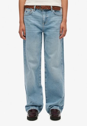 MID RISE - Wide leg - mid blue denim