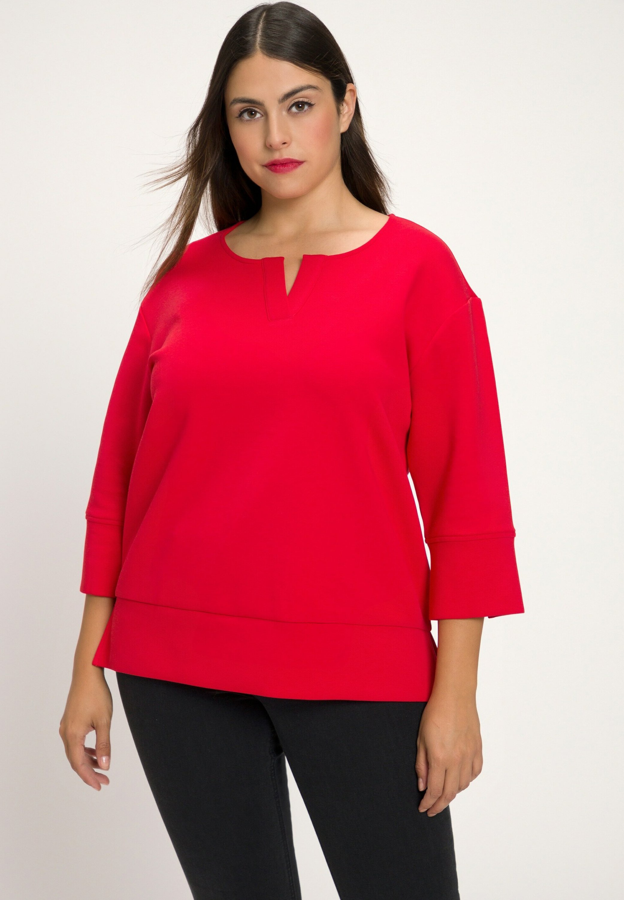 Ulla Popken Damen Sweatshirt Plus Size - Mit Dekorierter Kordel