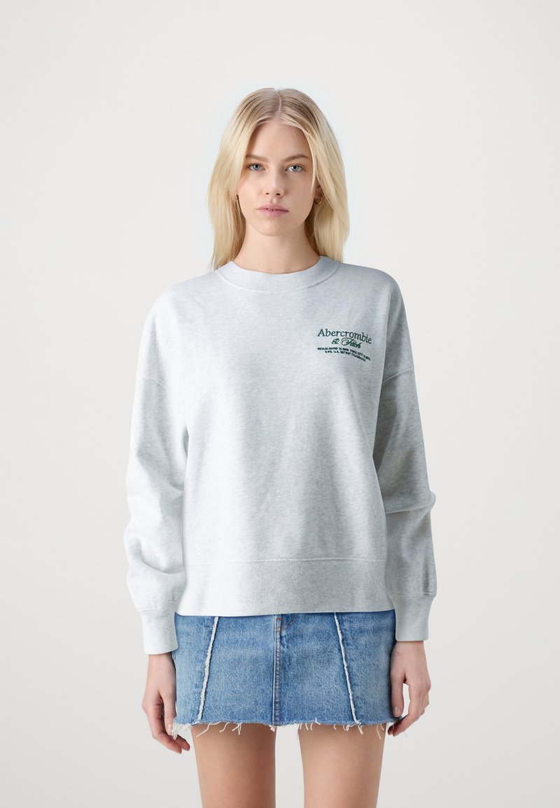 Abercrombie & Fitch Logo Crew Sweatshirt - Ikdienas džemperis - grey heather