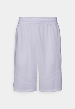 Witte sportieve shorts van ademend meshmateriaal. Voorzien van een elastische tailleband en schuine paneeldetails aan de zoom.