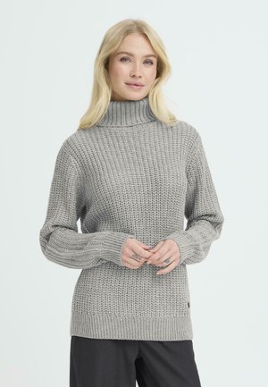 Striktrøje - medium grey melange