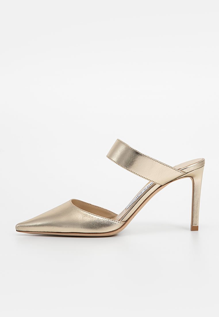 Jimmy Choo Muiltjes met hak goudkleurig