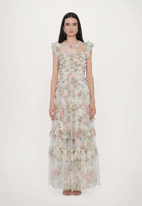 POMPADOUR GARDEN ROUND NECK GOWN - Maxi dress - moonshine