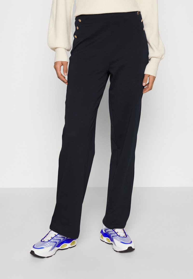 Vero Moda Tall VMLIANNA WIDE PANTS - Παντελόνι - navy blazer