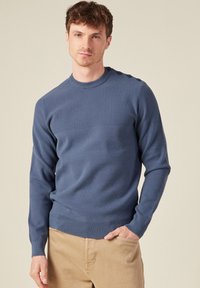 BONOBO Jeans LANGÄRMELIGER  MIT KNÖPFEN - Pullover - bleu gris