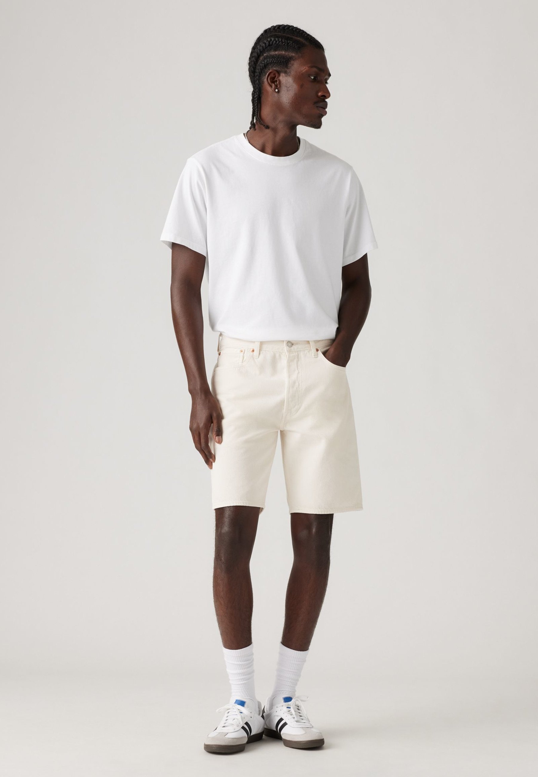 levis shorts blancos