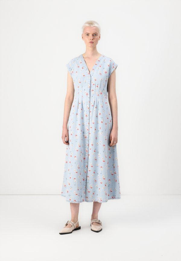 PLEATED WAIST MAXI DRESS - Maxi dress