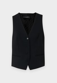 TAILORED WAISTCOAT - Strukirani kaput - black
