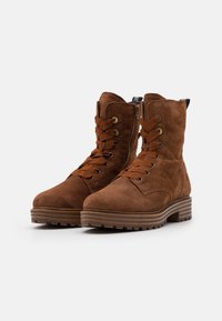 Tamaris Bottines à lacets - cognac
