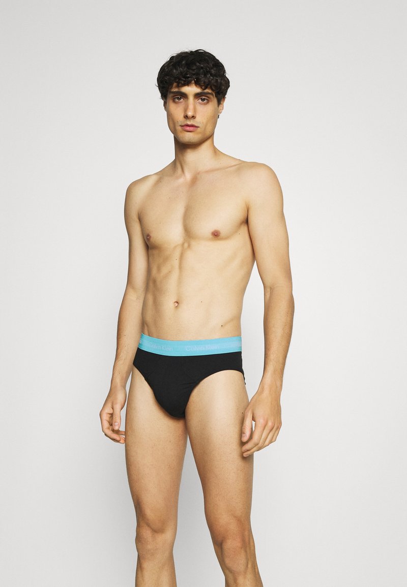 Calvin Klein Underwear HIP BRIEF 3 PACK COTTON STRETCH - Cuecas - black