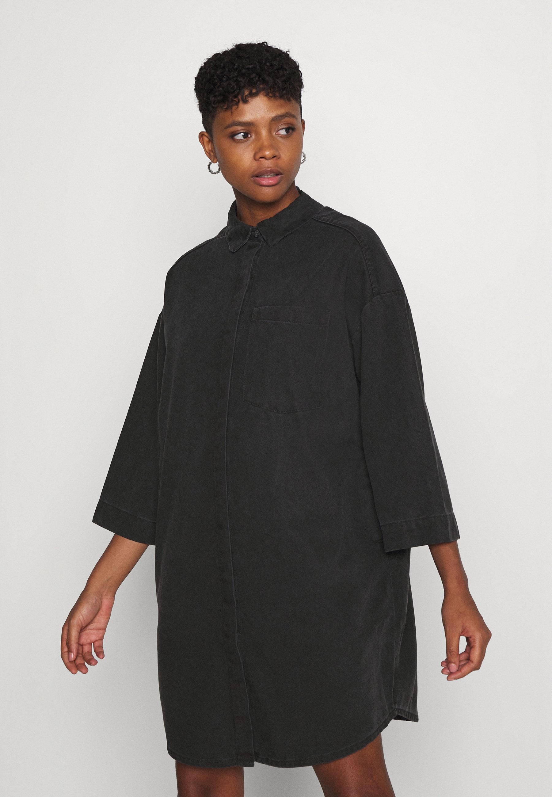 monki denim shirt dress Big sale - OFF 68%