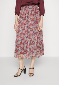 VILA Veckad kjol - bordeaux