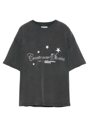 STARS AND SLOGAN - Majica kratkih rukava s printom - black