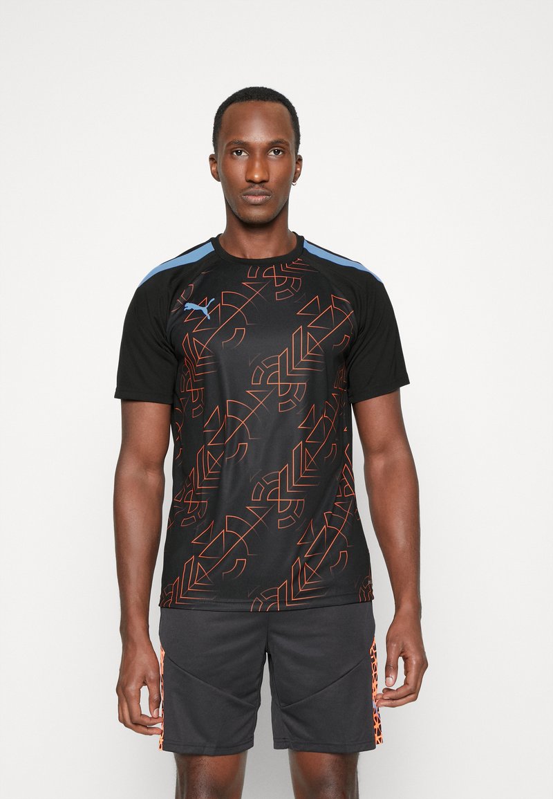 Puma TEAMLIGA GRAPHIC Sports Tshirt blackultra orange/black