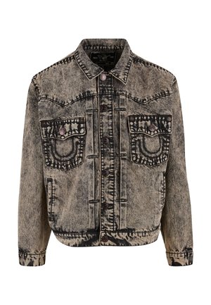 True Religion ACID OVERDYE SUPER - Denim jacket - black