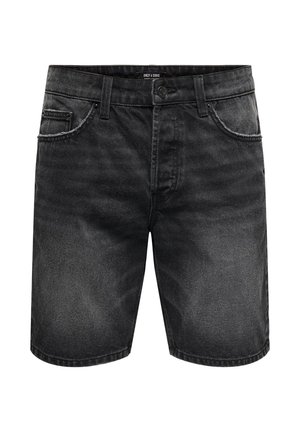 EDGE BOX PIM - Denim shorts - schwarz