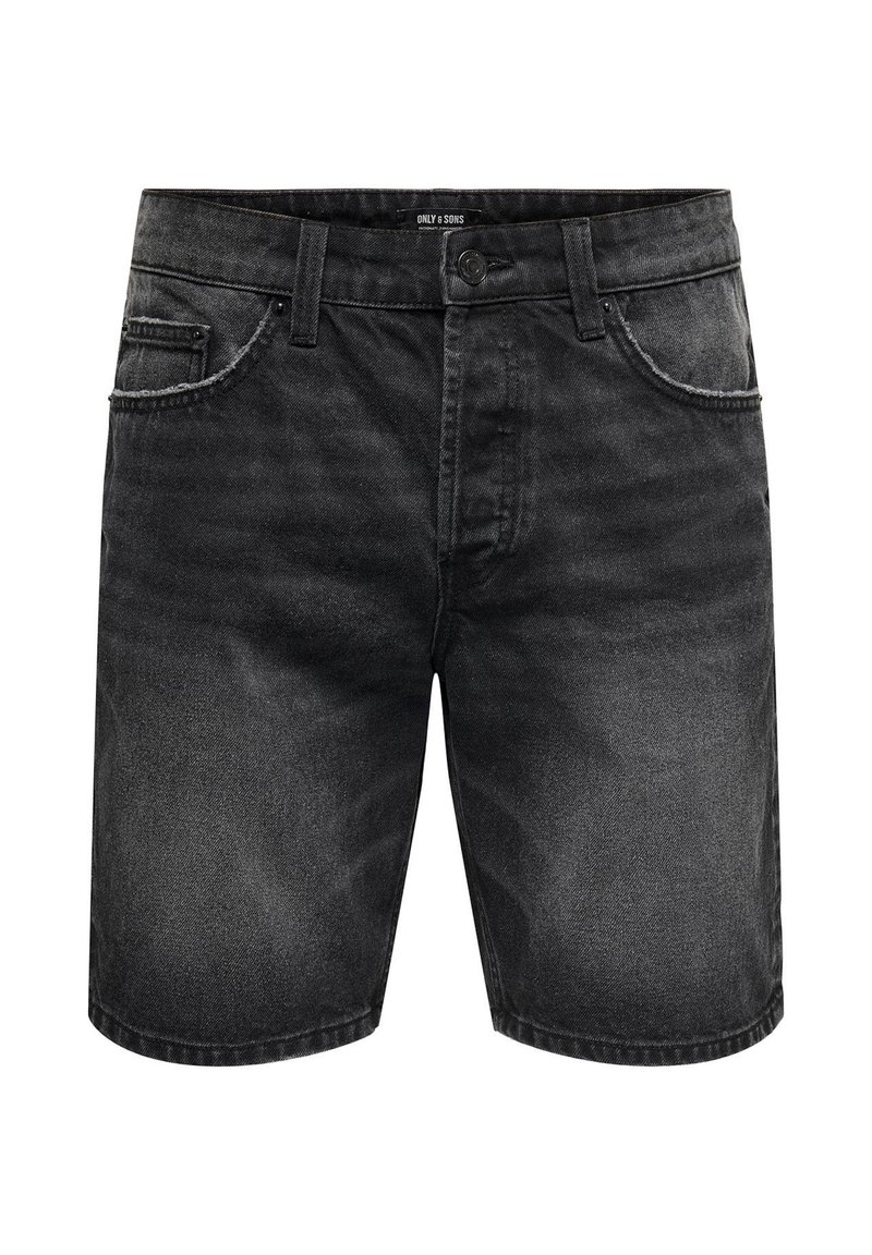 Only & Sons EDGE BOX PIM - Jeans Shorts - schwarz