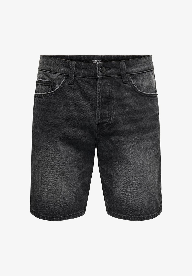 Only & Sons EDGE BOX PIM - Jeans Shorts - schwarz