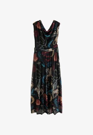 Next, OFF SHOULDER MESH MIDI DRESS - Maxikjoler - black celestial print