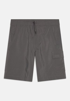 Hallid hallid kargopüksid kergest materjalist, millel on elastne vöökoht, tõmbluku nöör, ees olevad taskud ja külgmine kargotasku.