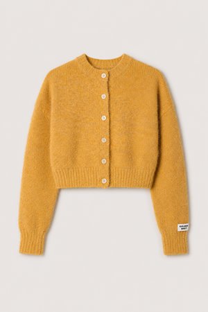 Colourful Rebel, YARA KNITTED CARDIGAN - Gilet - ochre yellow