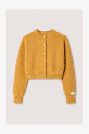 Colourful Rebel, YARA KNITTED CARDIGAN - Gilet - ochre yellow