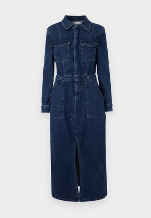 Good American FIT FOR SUCCESS LONG SLEEVE MIDI DRESS - Jeanskleid - indigo