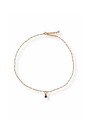 ByNouck IVORY DOTS TIGER'S EYE - Necklace - gold coloured