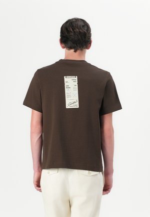 SLHGEORGE O NECK TEE - Marškinėliai su spaudiniu - demitasse