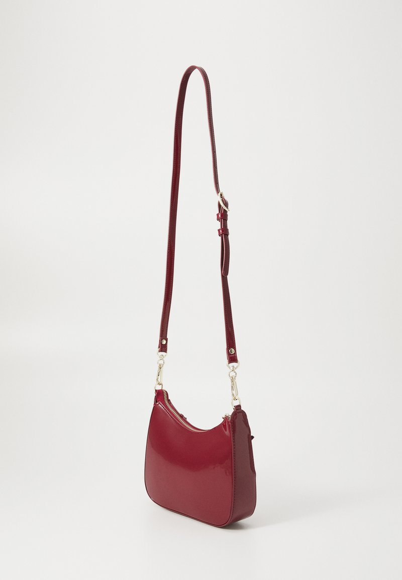 Steve Madden Women's Tully-P Patent Shoulder Bag - Burgundy, Crossbody Or Shoulder Wear