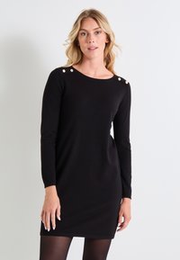 Pull Grain De Malice Noir Taille L - Manches Trois-quarts, Paillettes Et Strass