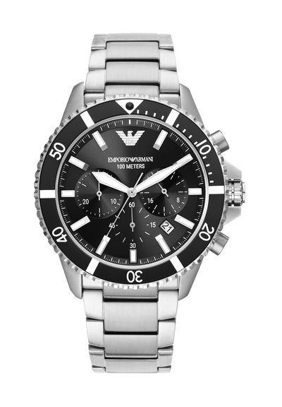 Emporio Armani DIVER - Cronografo - silver-coloured