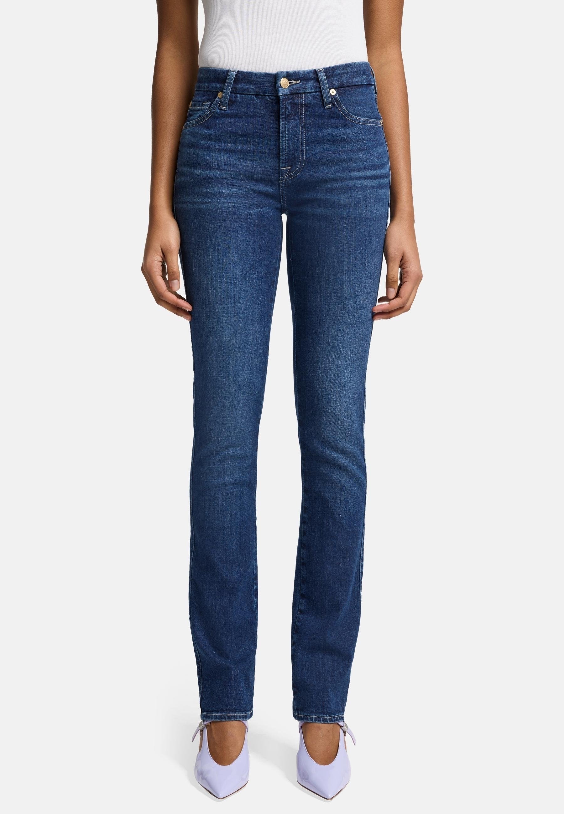 パンツ 7 FOR ALL MANKIND Women Straight Pants JSP0A910CIDARK Blue 7 for all mankind Jeansy Straight Leg/niebieski - (Pre-owned