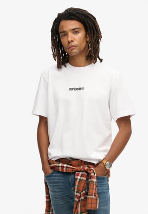 MICRO LOGO GRAPHIC LOOSE - Print T-shirt - brilliant white