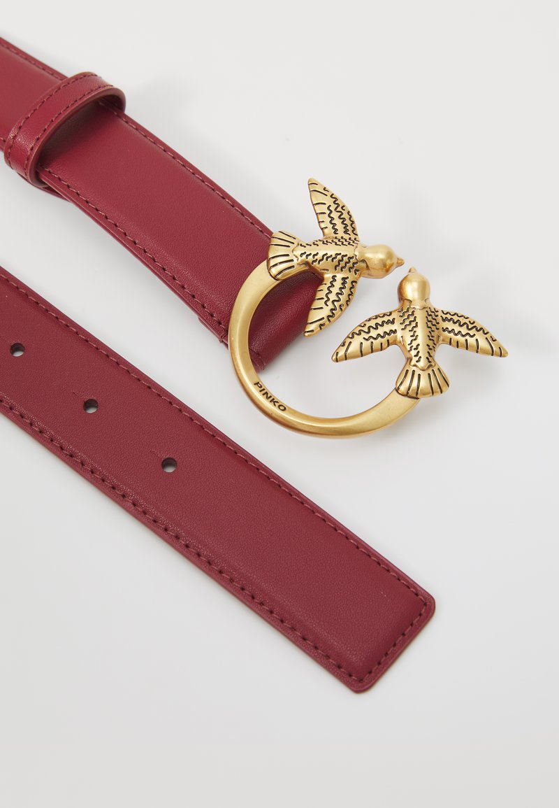 Pinko LOVE BERRY - Belt - bordeaux merlot/antique gold 