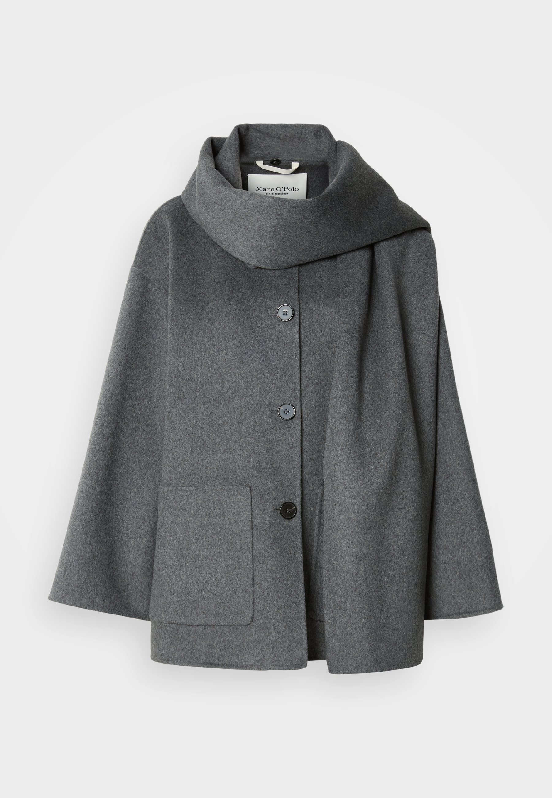 Marc O'Polo CAPE JACKET DETACHABLE SCARF PATCHED POCKETS - Summer