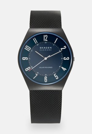 Skagen GRENEN SOLAR POWERED UNISEX - Uhr - midnight stainless steel/ocean blue