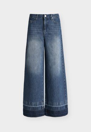 KARL LAGERFELD, HEM DETAIL WIDE  - Τζιν χαλαρής εφαρμογής - dark blue denim