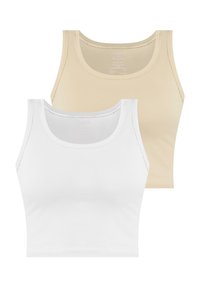 Normani 2 PACK - Top - beige weiß