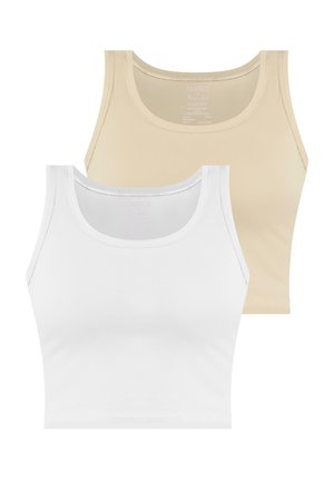 2 PACK - Top - beige weiß
