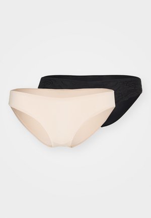 DORINA ANGIE 2 PACK - Briefs - black/beige