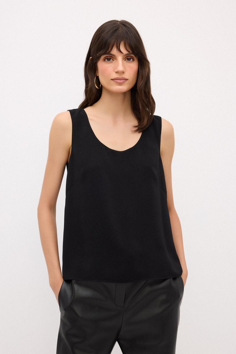 adL SLEEVELESS - Camicetta - black