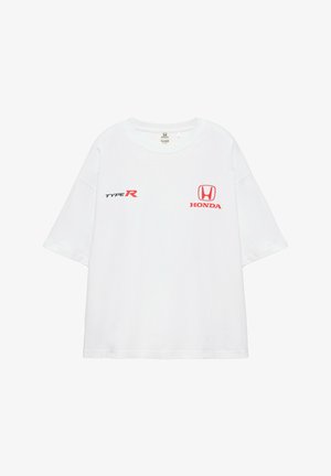 PULL&BEAR, HONDA CIVIC TYPE R GRAPHIC - T-SHIRT - T-shirt con stampa - white
