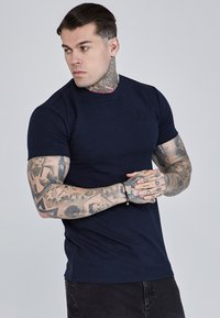 ROLL SLEEVE - Camiseta básica - navy