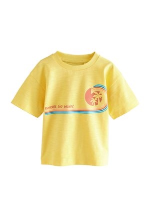 REGULAR FIT SHORT SLEEVE GRAPHIC - T-Shirt print - yellow sun and waves